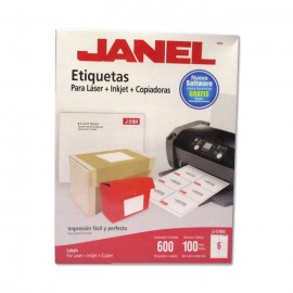 ETIQUETAS BLANCAS PARA LASER JANEL CON 100 HOJAS 1095164101