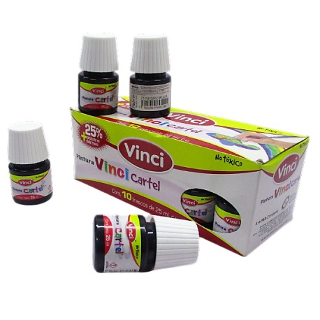 PINTURA VINCI 25ML COLOR NEGRO BUJIA