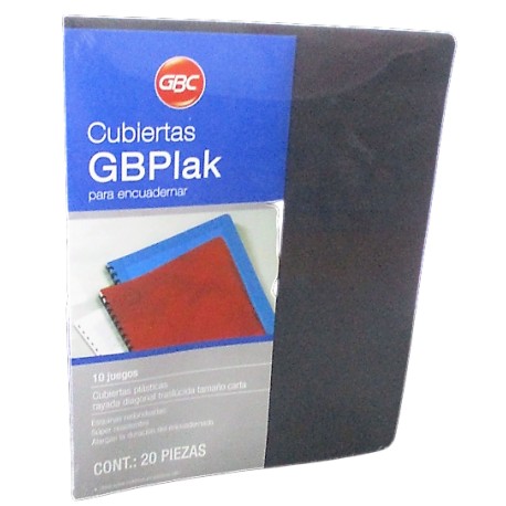 CUBIERTA PLASTICA GBPLAK HUMO TAMAÑO CARTA