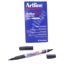 MARCADOR PERMANENTE DOBLE PUNTA NEGRO ARTLINE