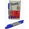 MARCADOR PERMANENTE ULTRAFINO DOBLE PUNTA AZUL SHARPIE