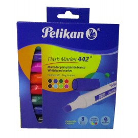 MARCADOR PARA PIZZARON PELIKAN ESTUCHE CON 8 COLORES