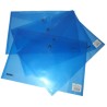 SOBRE DE PLASTICO CON BROCHE HORIZONTAL AZUL