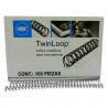 ARILLO METALICO NEGRO 9/16 CON 100 PIEZAS GBC