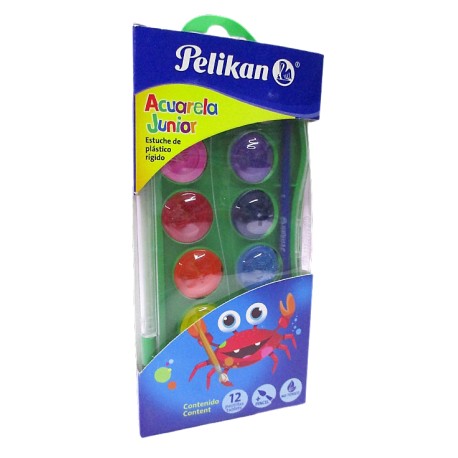 ACUARELAS JUNIOR PELIKAN CON 12 COLORES