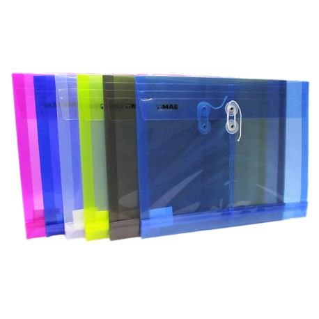 SOBRE DE PLASTICO CON RONDANA HORIZONTAL CARTA COLORES SURTIDOS