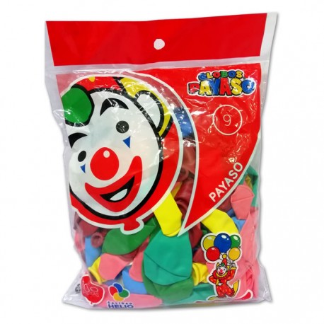 GLOBOS PAYASO COLORES SURTIDO No 9