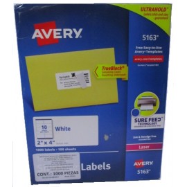 ETIQUETAS BLANCAS PARA LASER AVERY 5163