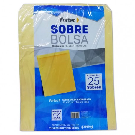 SOBRE BOLSA SOLAPA ENGOMADA MANILA RADIOGRAFIA