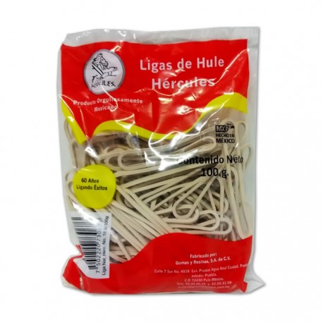 LIGA DE HULE NATURAL No 18 HERCULES 100GRS