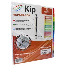 SEPARADORES KIP 12 DIVISIONES CON NUMERO